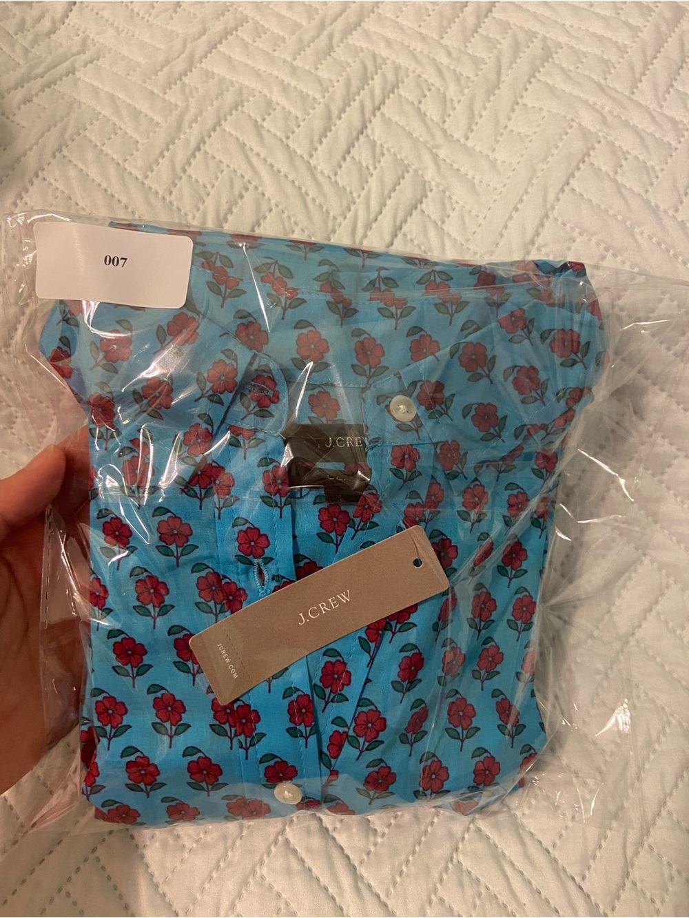 J.Crew Classic Popover Shirt in Layered Block Floral Vibrant- NWT - Picture 8 of 8